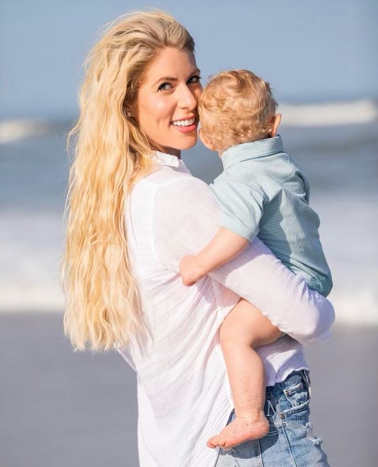 Kelley Cahill with son